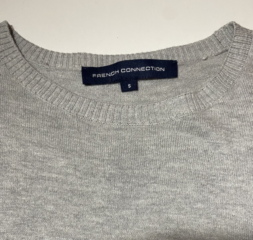 French Connection grey and white sweater dress image indicator(3)