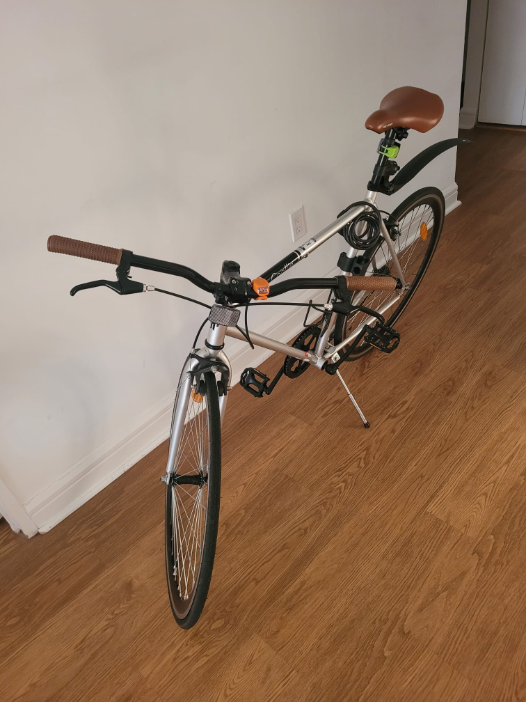 Hiland Urban City Commuter Bicycle, silver and brown - photo 2