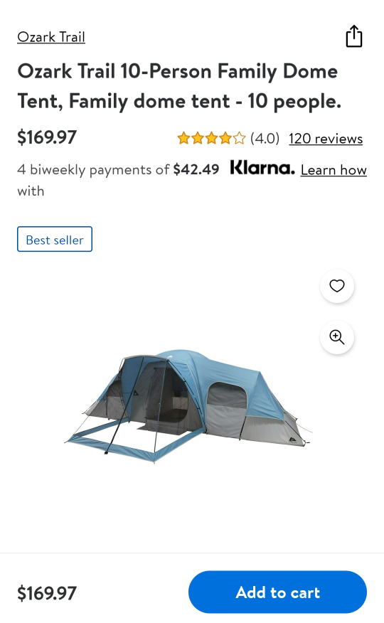 Ozark Trail 10 person tent - photo 3