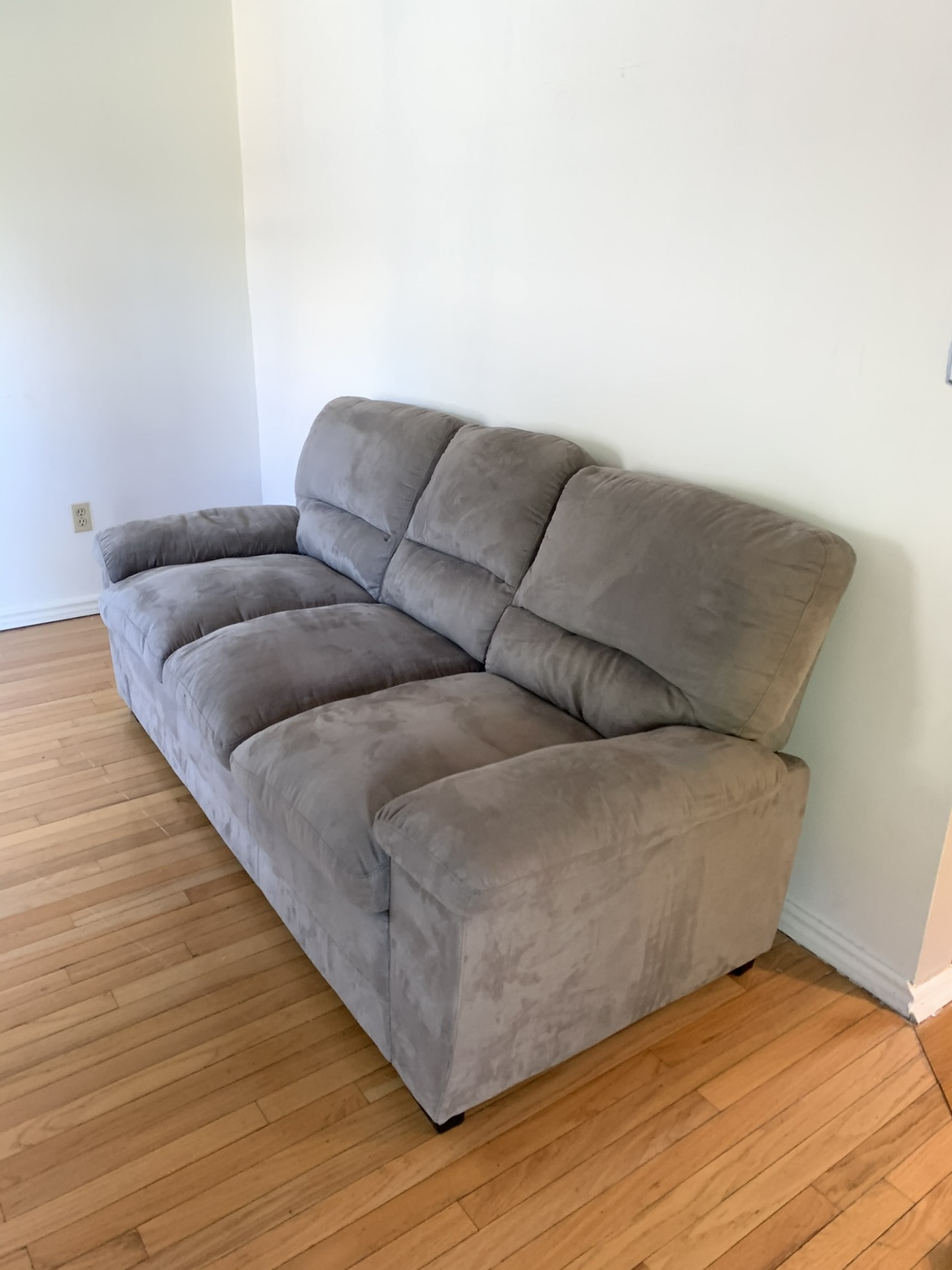 3 seat grey couch