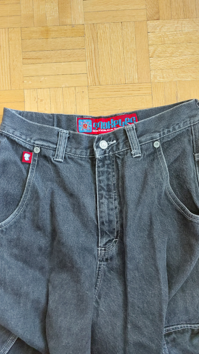 Snakeyes JNCO style pants wide leg Raver Goth Alternative Unisex - photo 3