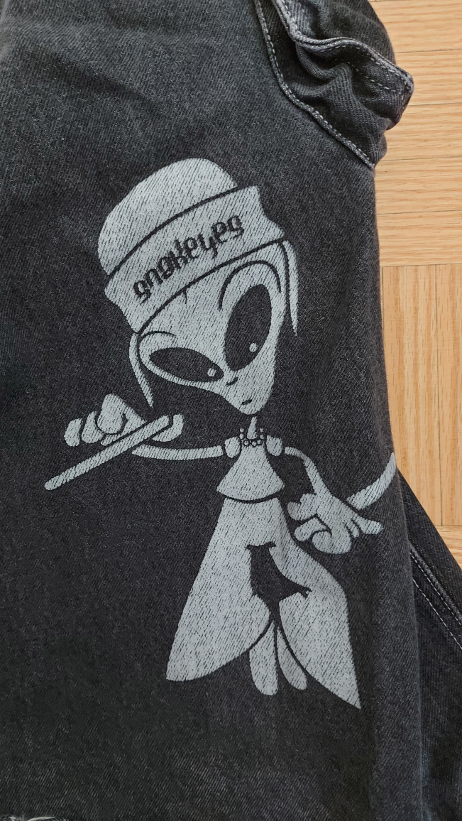 Snakeyes JNCO style pants wide leg Raver Goth Alternative Unisex - photo 4