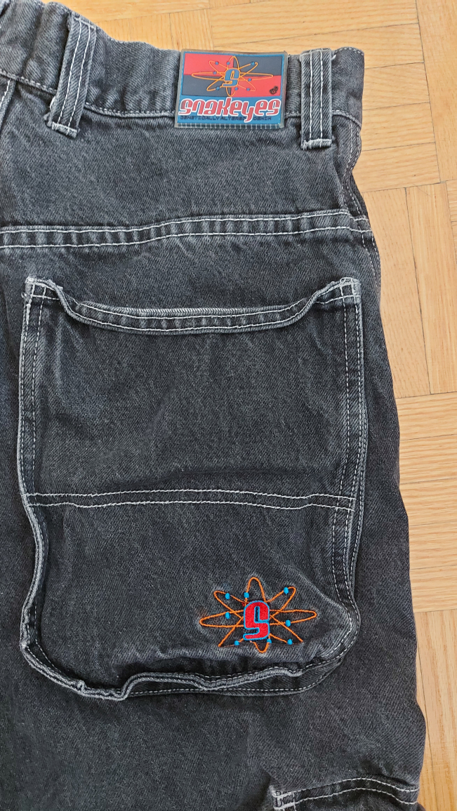 Snakeyes JNCO style pants wide leg Raver Goth Alternative Unisex - photo 5