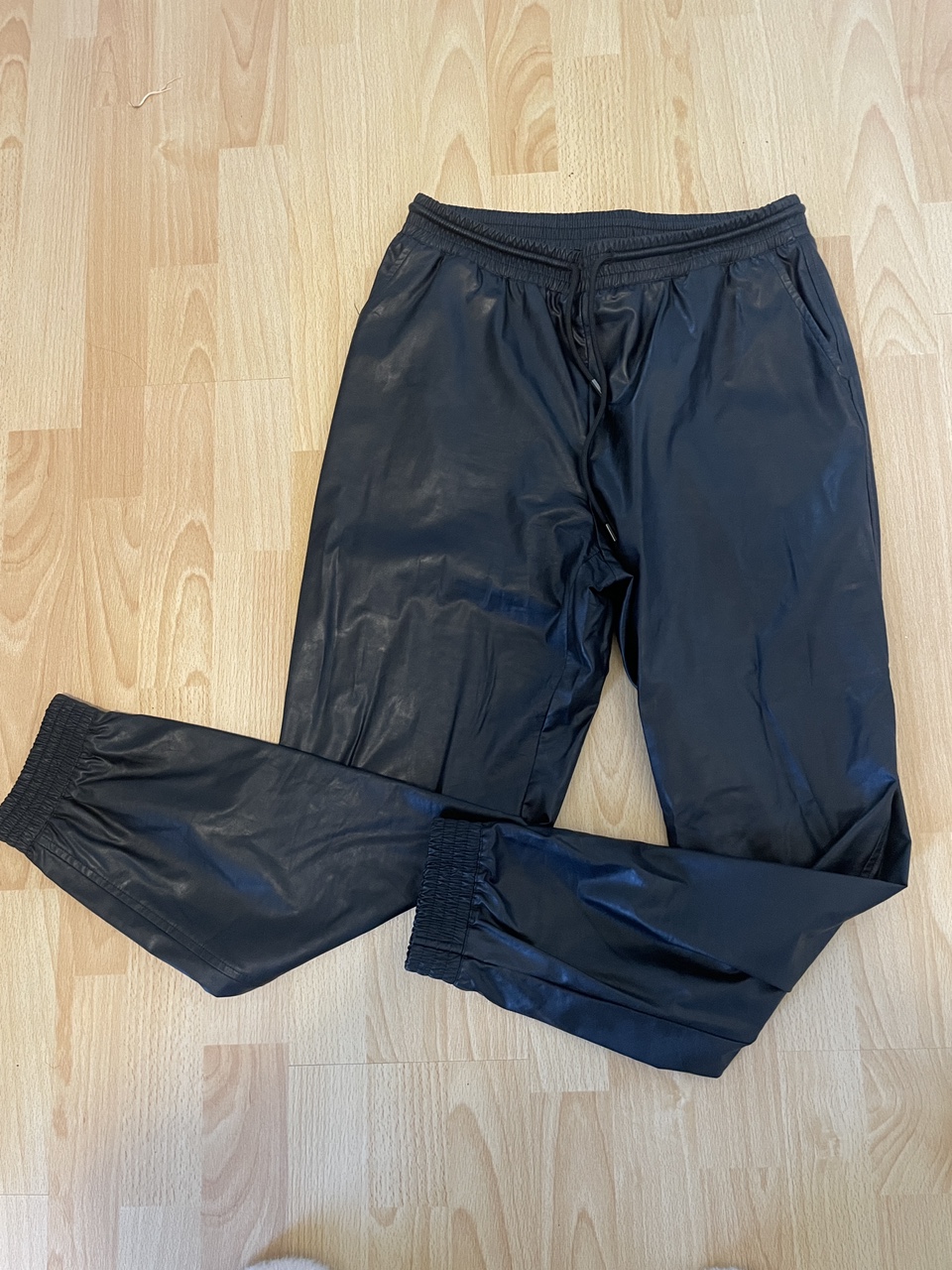 Faux Leather Joggers