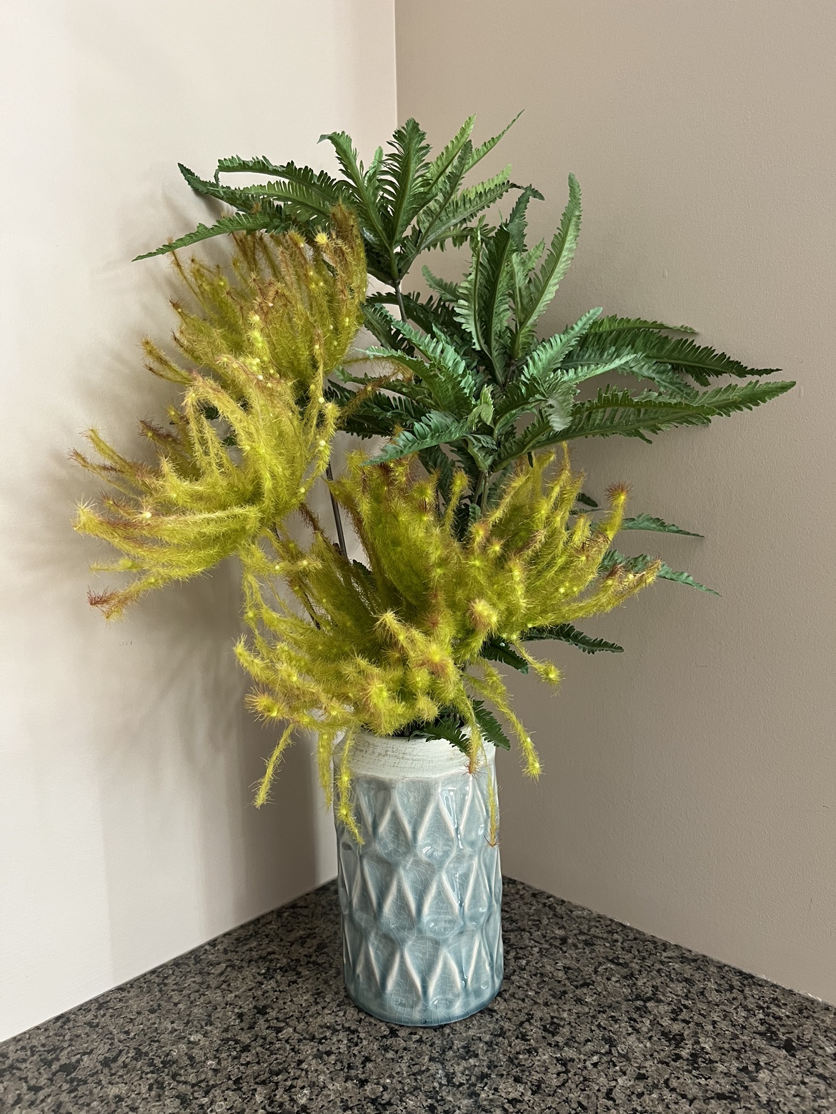 Ceramic Jar with Decorative Flowers