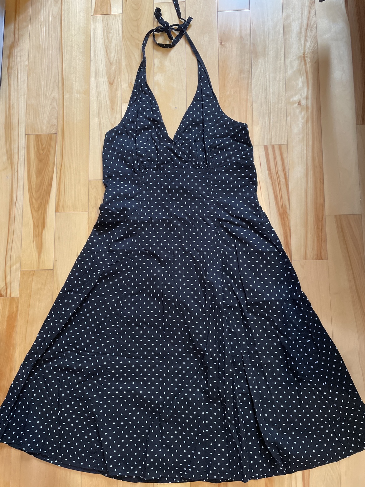 Summer cotton polka dot dress