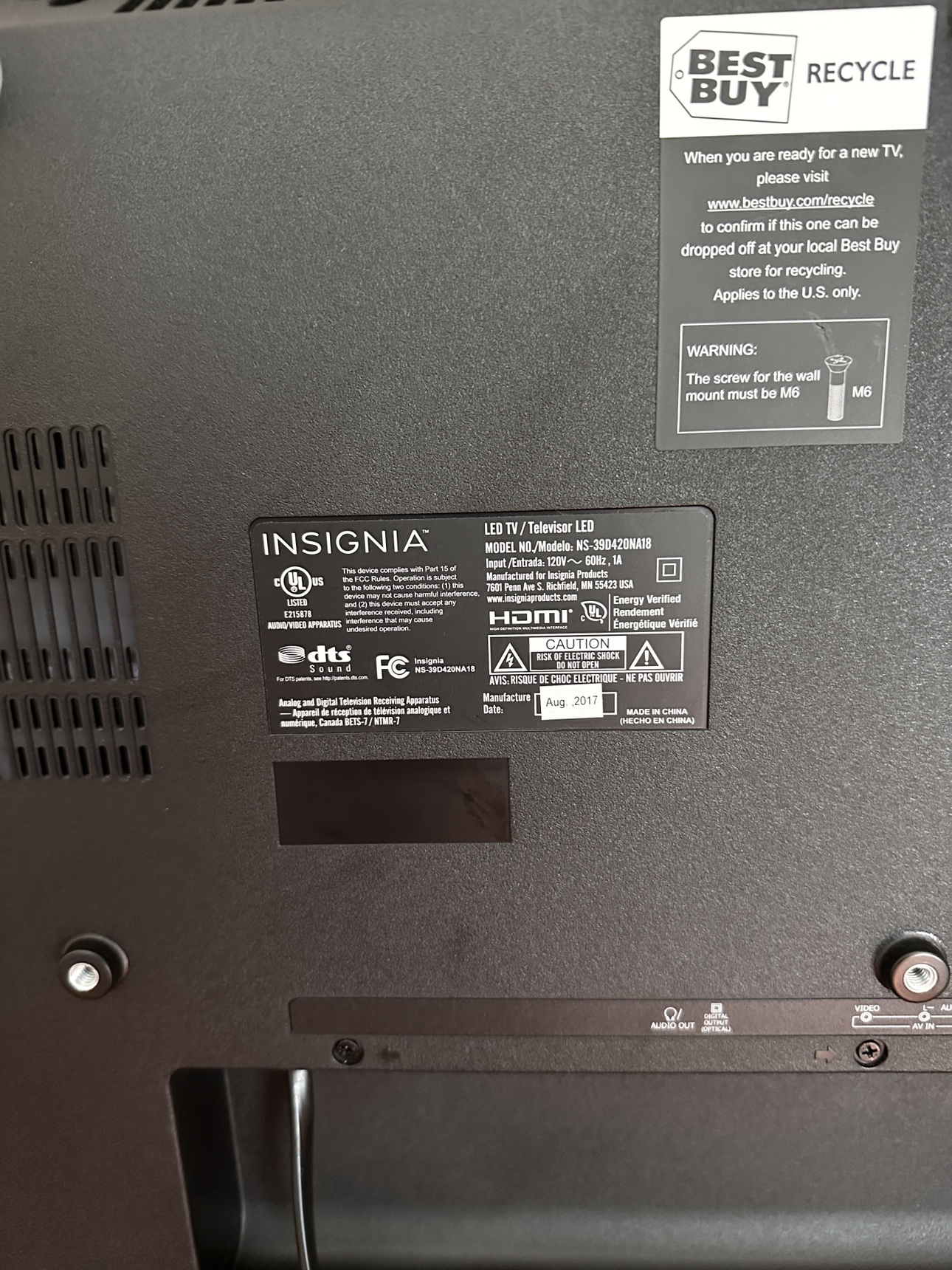 40” INSIGNA LED TV image indicator(3)