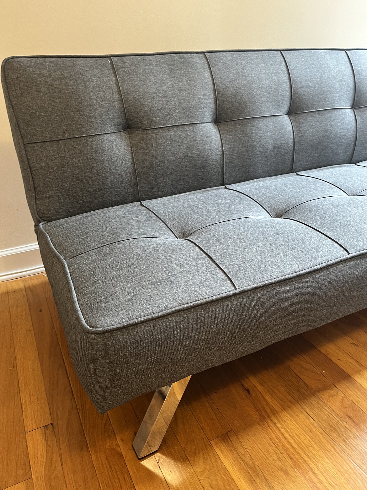 Wayfair 66.1" Wide Tufted Back Convertible Sofa (Charcoal) - photo 2