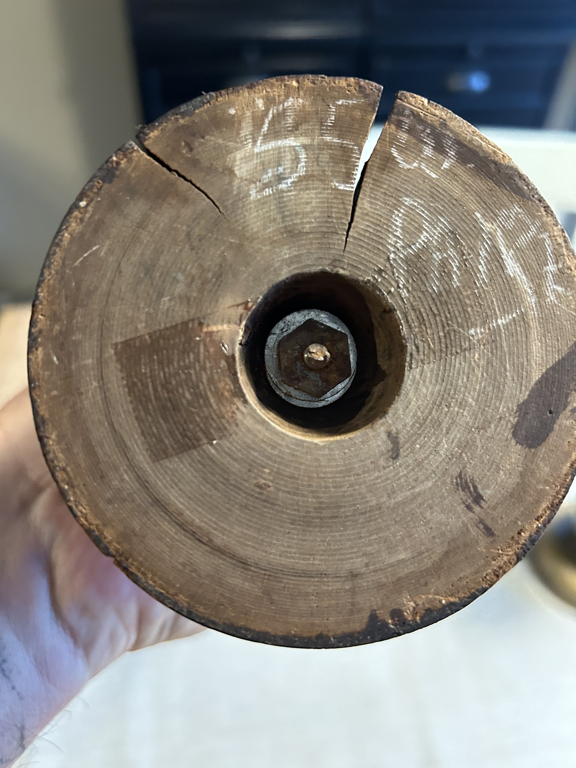 Antique Farm Boy Statue (metal and wood) image indicator(5)