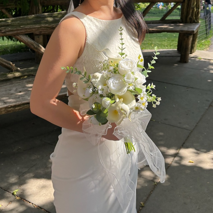 Bridal bouquet faux flowers - photo 2