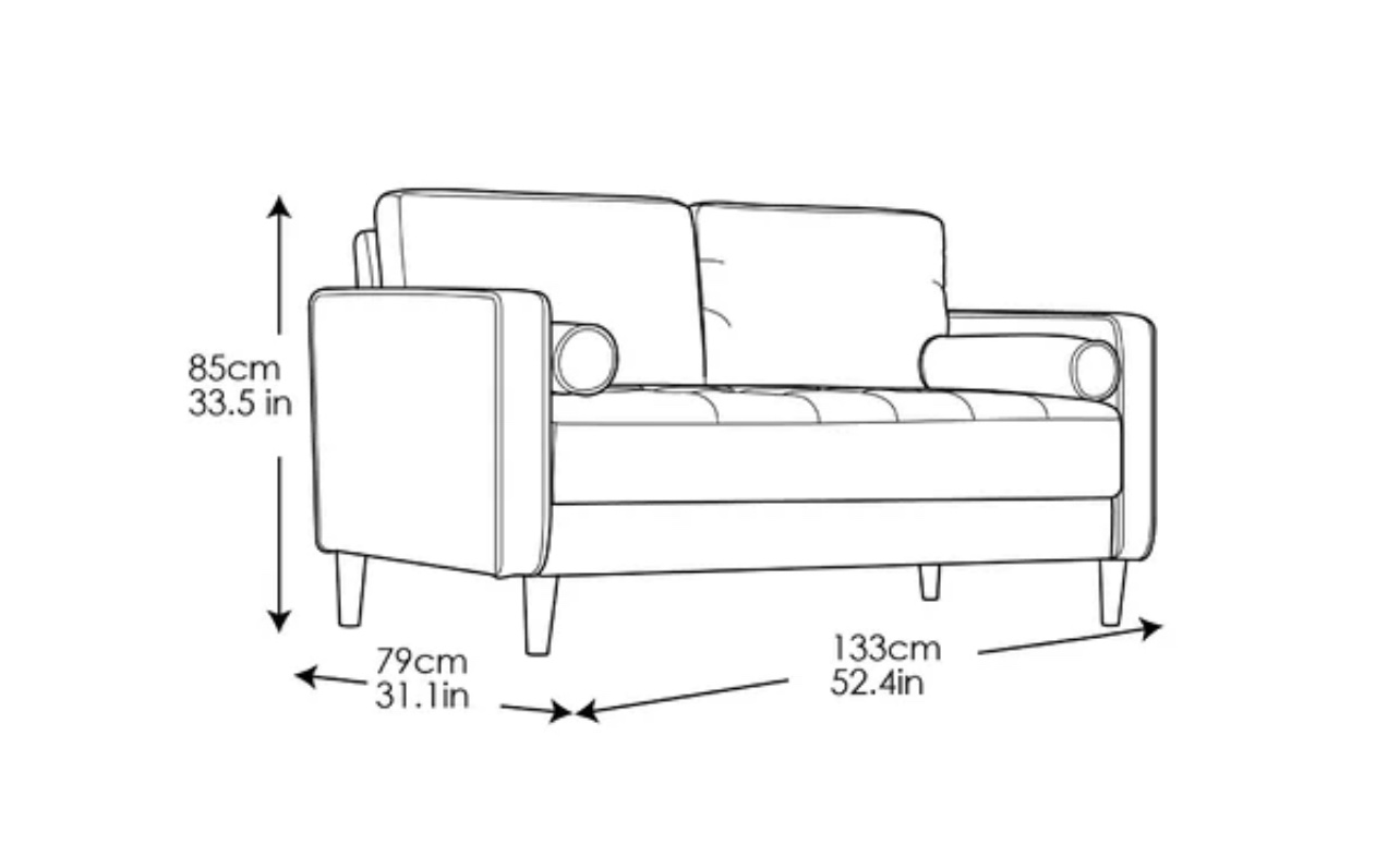 Mercury Row Garren 52.4’’ Square Arm Tufted Loveseat - Navy Blue - photo 4