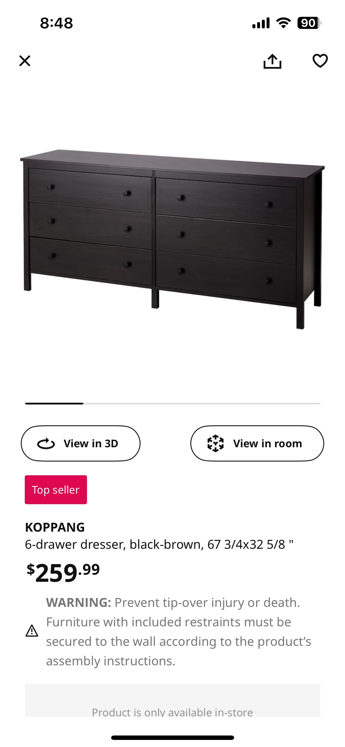 Koppang 6 Drawer Dresser - photo 2