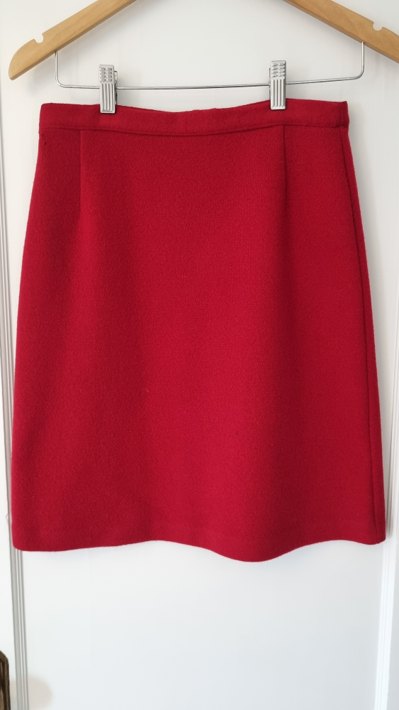 Red Wool Skirt