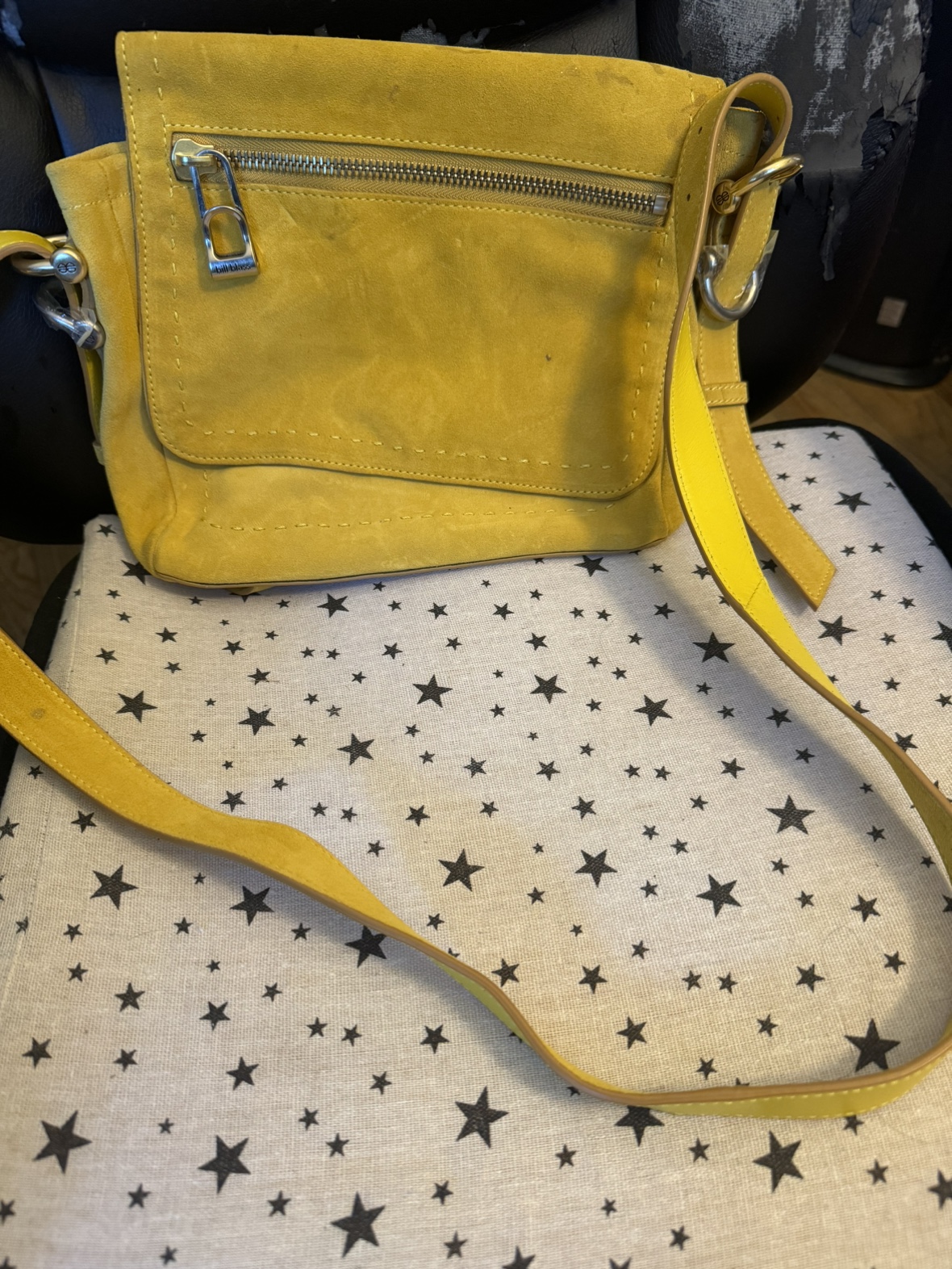 Leather suede Bill Blase bag pre owned