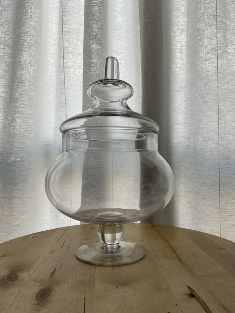 Glass apothecary jar and glass cloche