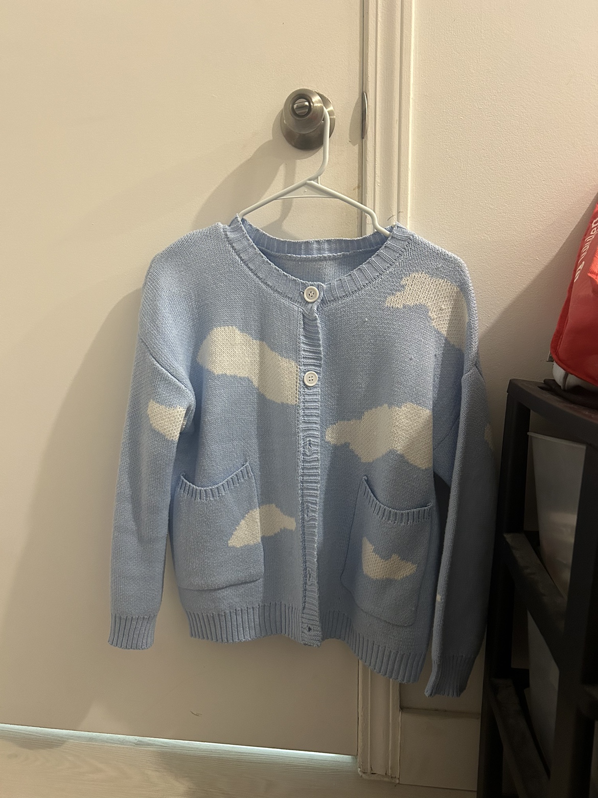 Baby blue korean cardigan thumbnail