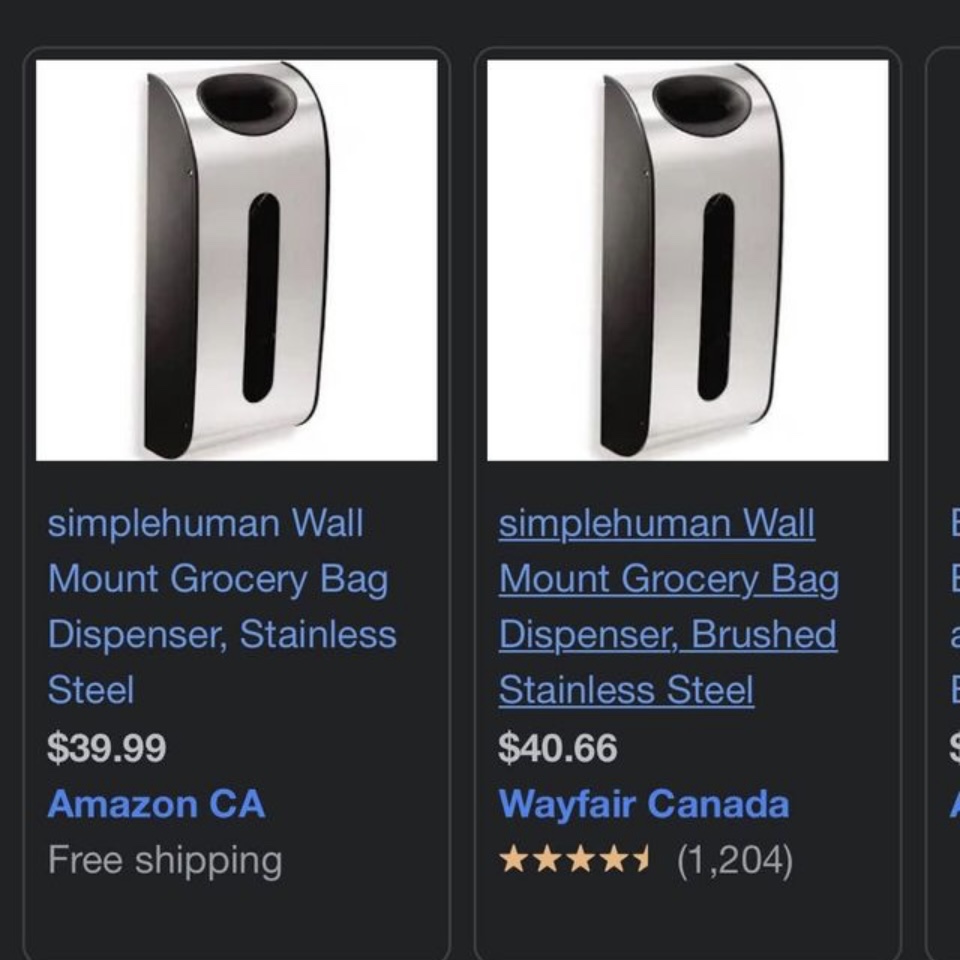 Simple human wall mount grocery bag dispenser stainless steel image indicator(2)