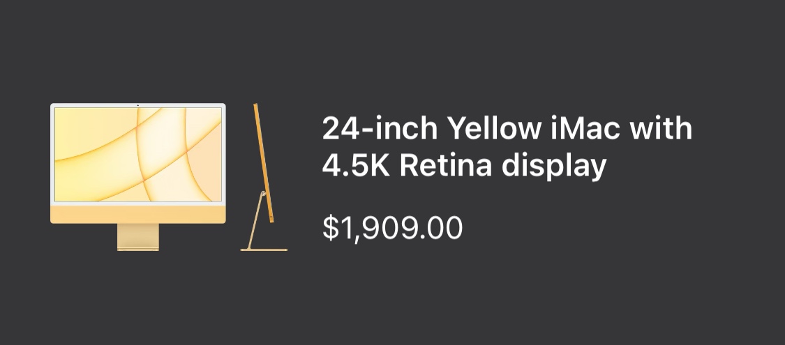 24 inch yellow iMac - photo 4