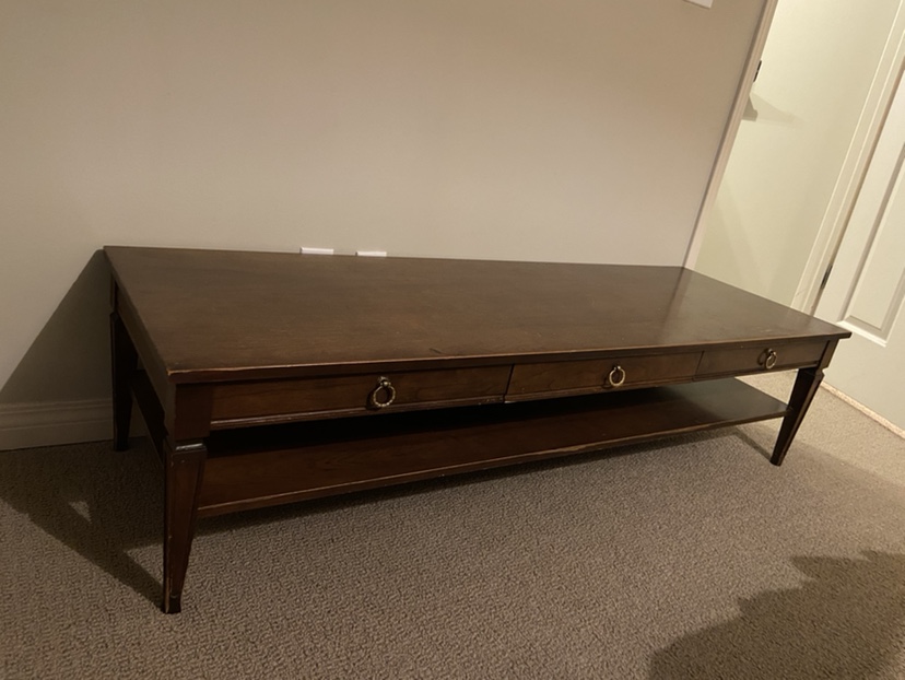 Dark Wood Walnut Coffee Table - photo 2
