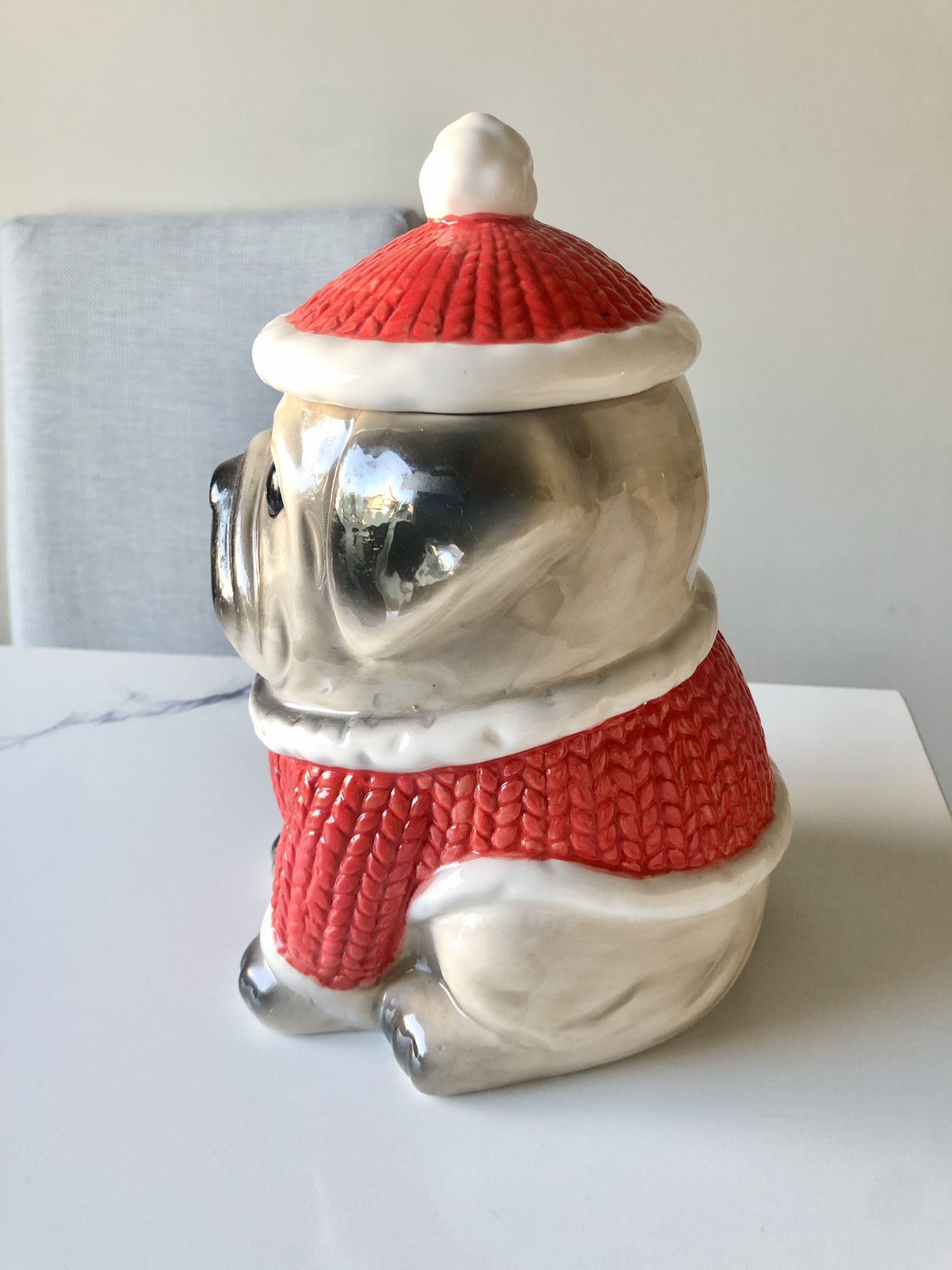 Holiday Time Pug Cookie Jar - photo 2