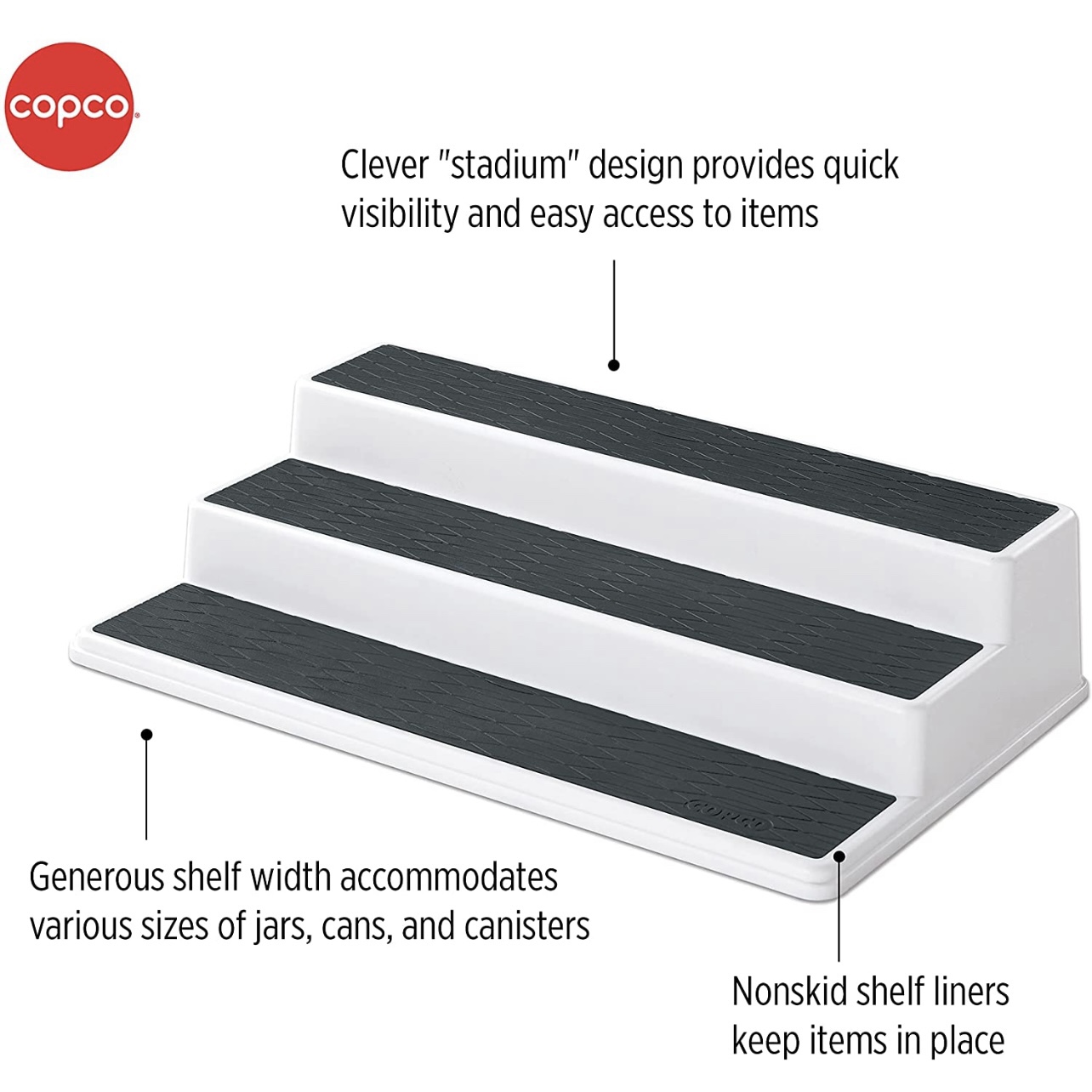 Large Non-Skid Shelf Organizer - 15 inch image indicator(2)