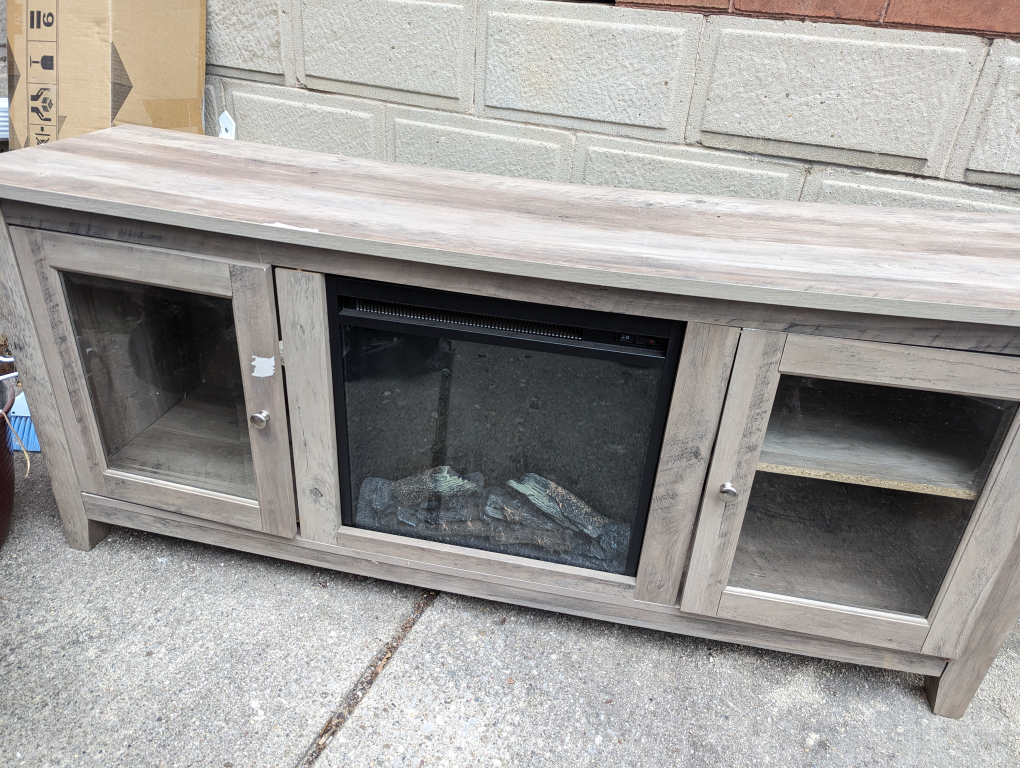 electric fireplace with remote