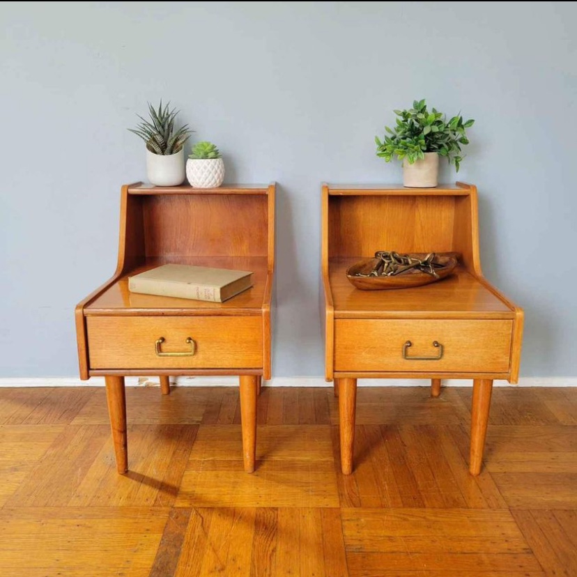 MCM Scandinavian Teak Nightstands/Bedside Tables thumbnail