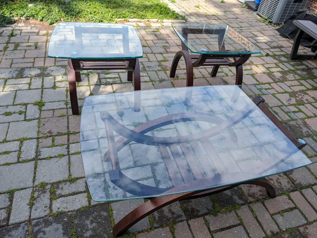 solid wood coffee table set - photo 2
