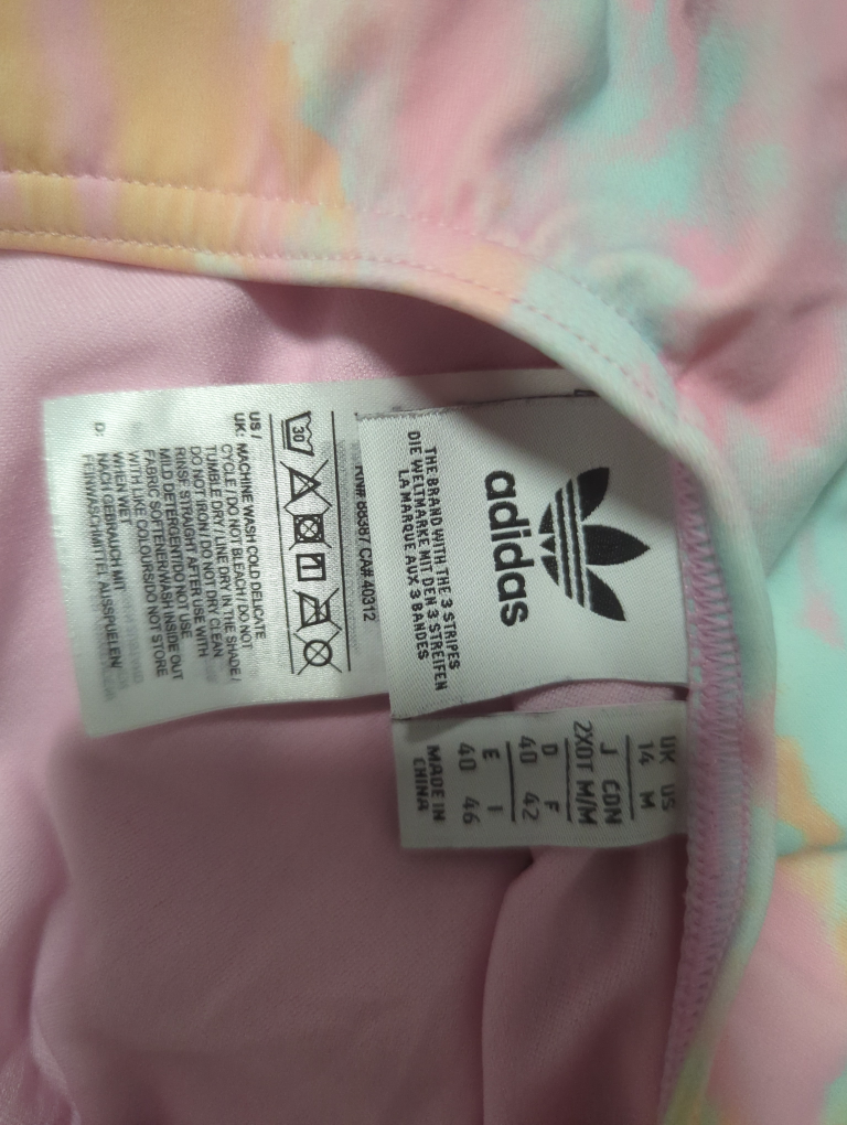 Adidas Pastel Tie Dye Logo 3-Stripe Scoop Back Swimsuit image indicator(3)