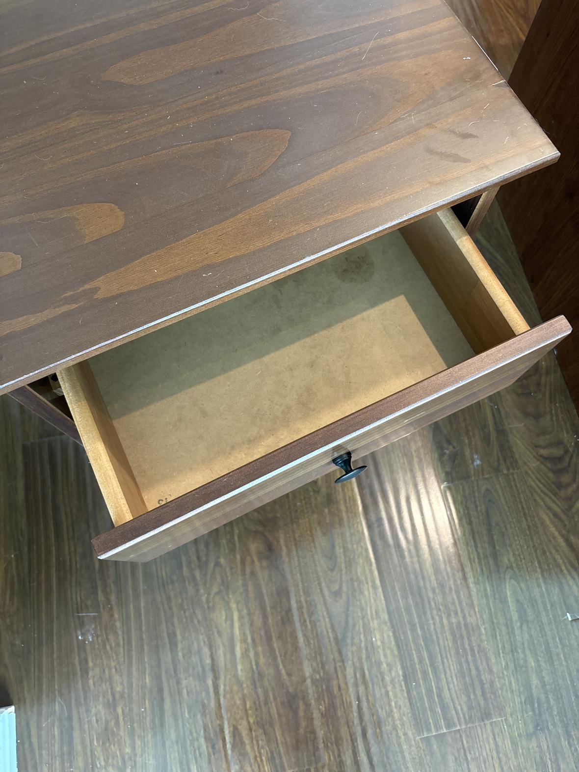 Brown wood bedside table - PICK UP ONLY - photo 5