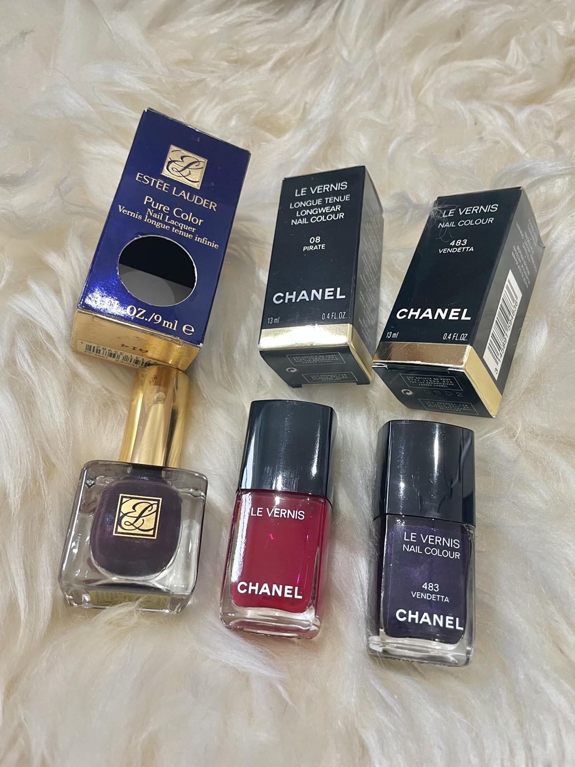 Chanel and Estee Lauder nail polish 3 for $10