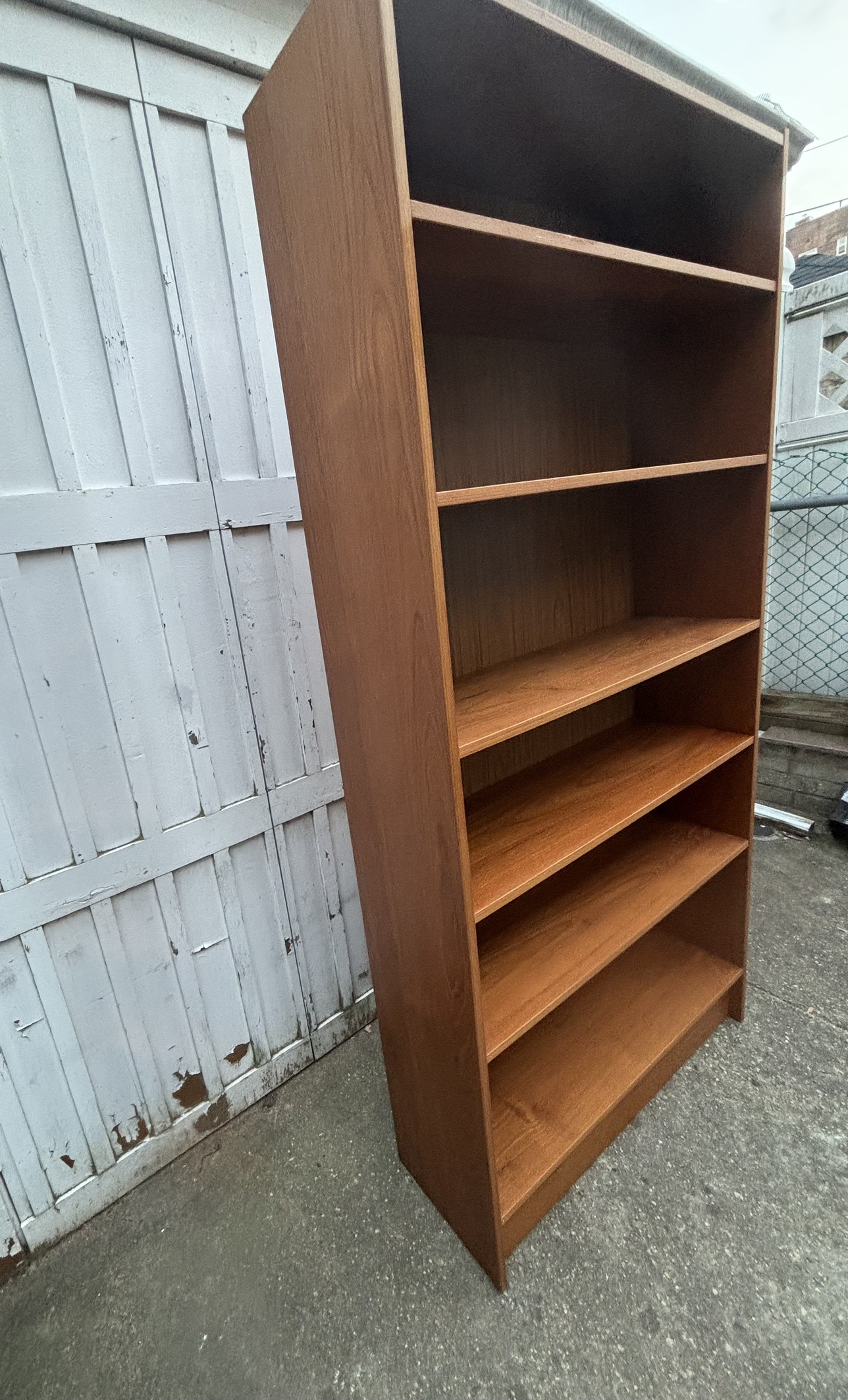 Mid century Danish teak bookcase bookshelf - photo 3