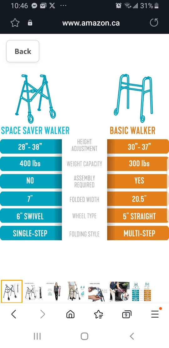 Able Life Space Saver Walker, brand new image indicator(7)