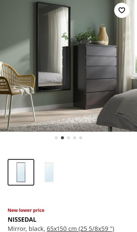 Black wall mirror