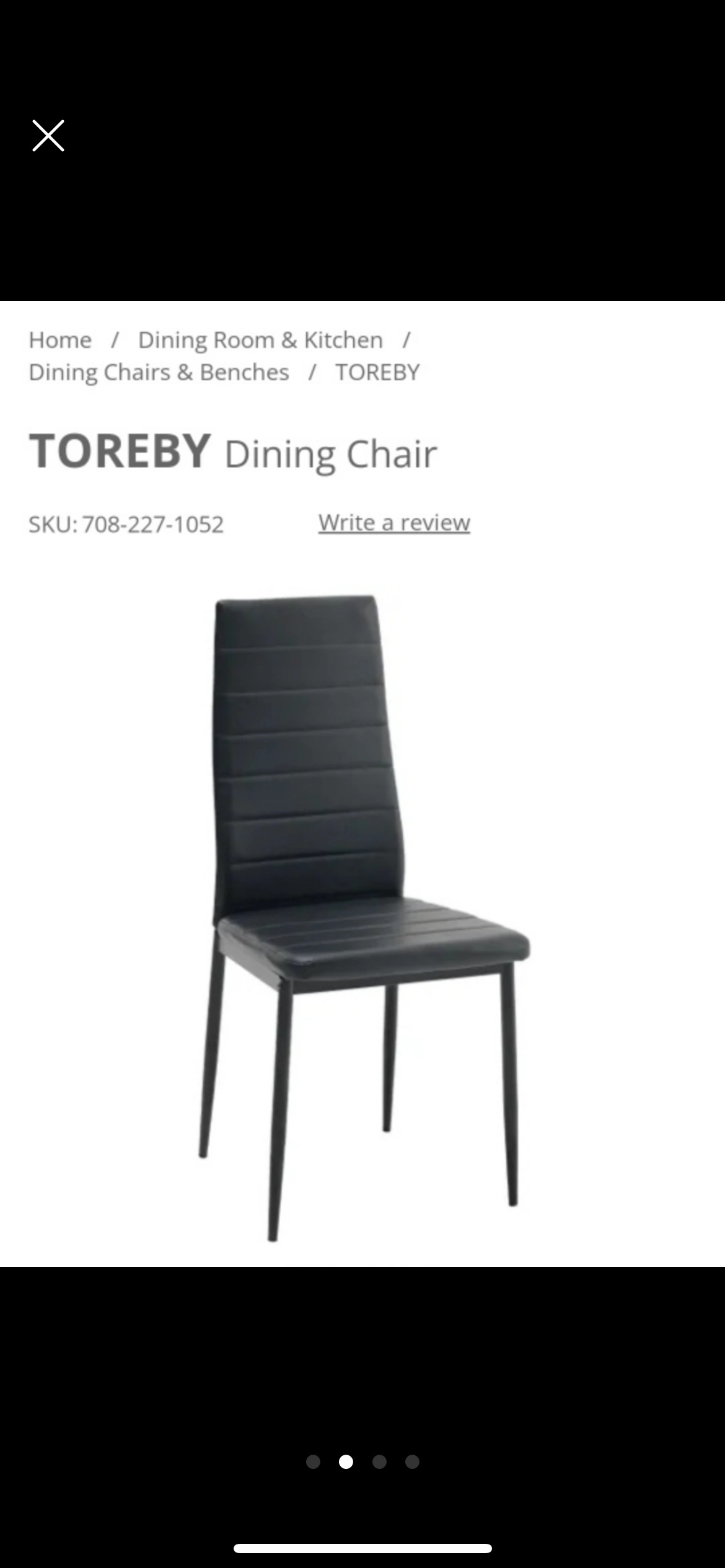 Set of 4 black Dinning Chairs - photo 2
