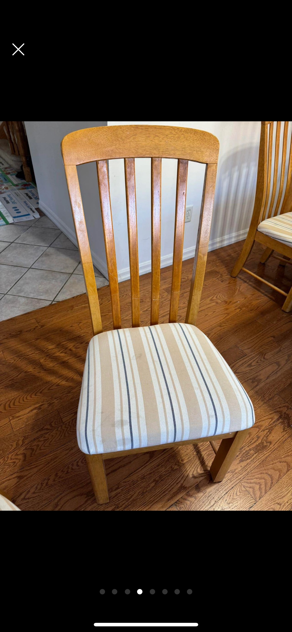 Set of 6 Solid Oak Wooden dining chairs