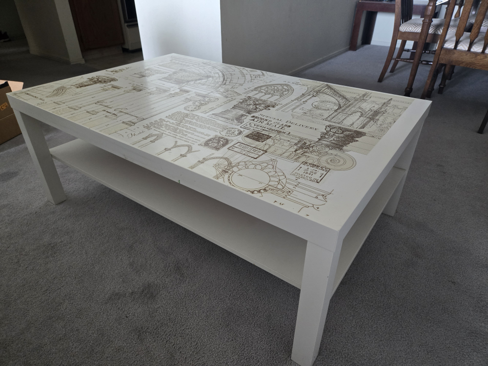 White coffee table with decoration - photo 3