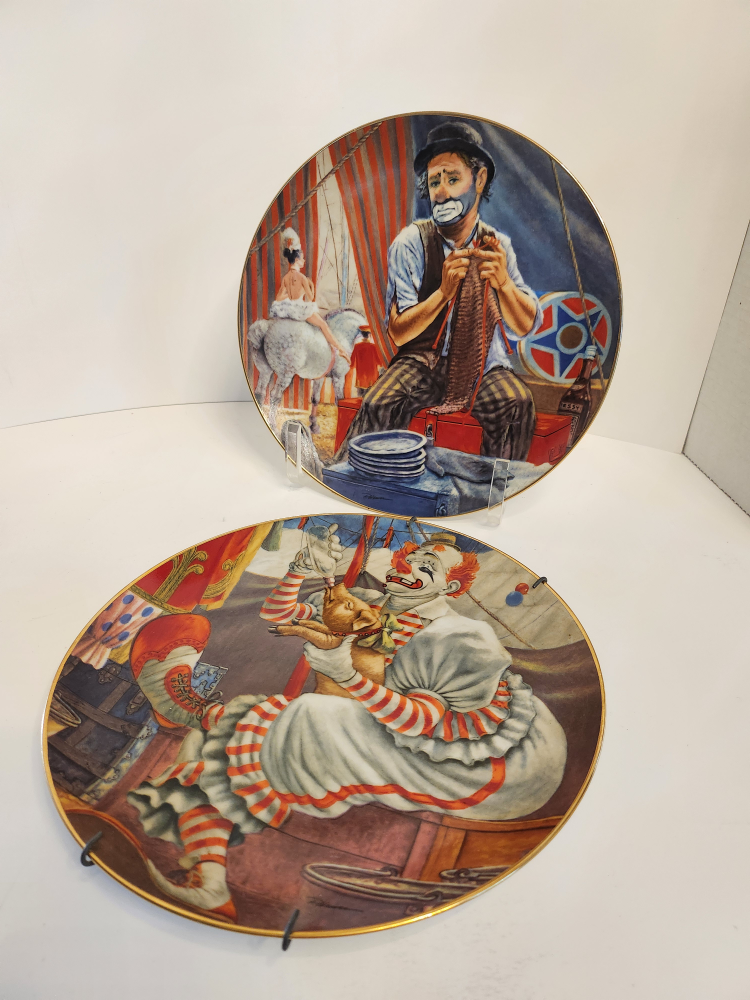 Collector's Clown Plates, 1982, Otto Griebling, Felix Adler