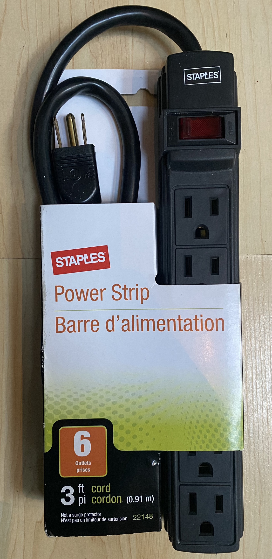 NEW Staples 6-Outlet Power Strip (Moving SALE!)