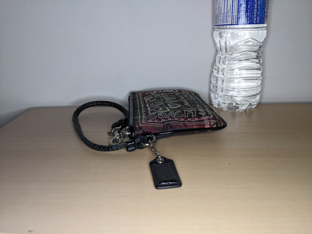 COACH Handbag Wristlet Wallet Poppy Tartan Plaid Vintage Rare image indicator(3)