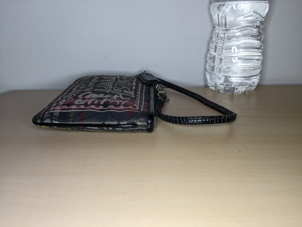 COACH Handbag Wristlet Wallet Poppy Tartan Plaid Vintage Rare image indicator(4)