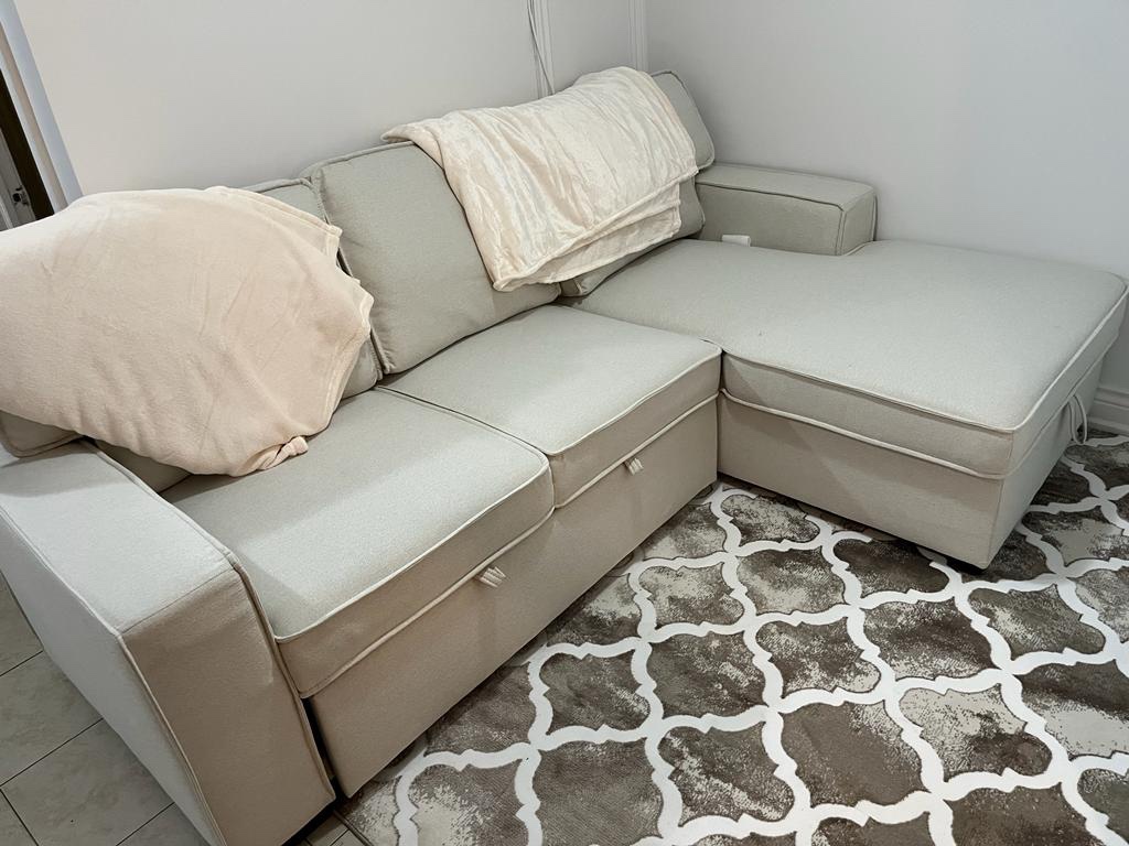 Structube- Sectional sofa-bed with storage