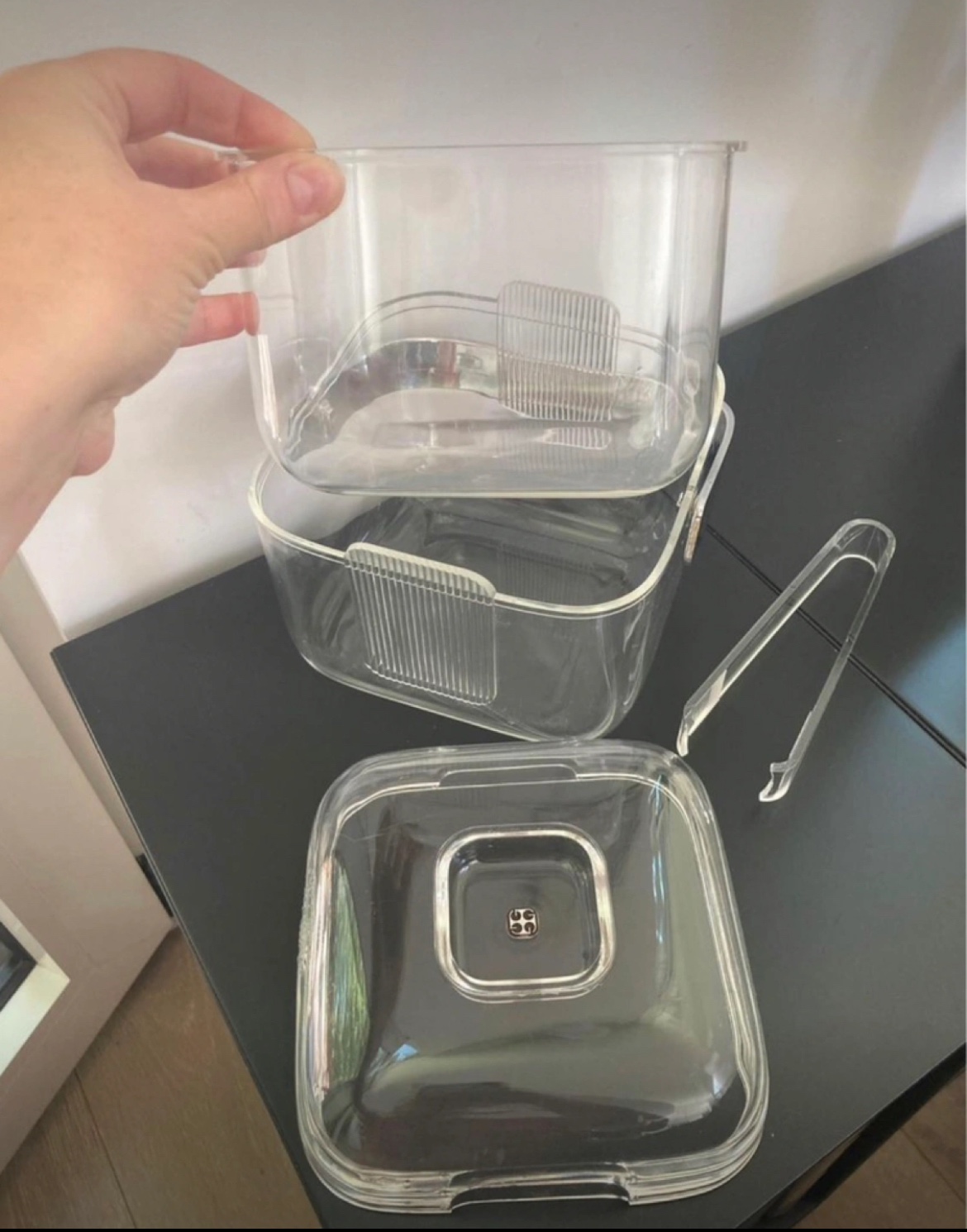 Vintage Guzzini Ice Bucket with Tongs 🍾 image indicator(3)