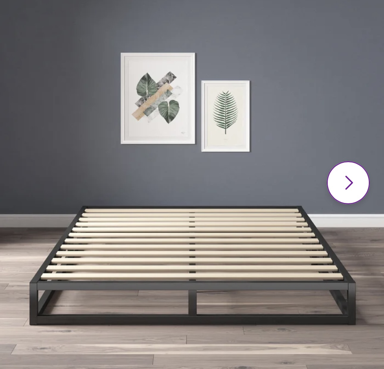 6 inches queen bed frame with wooden slates