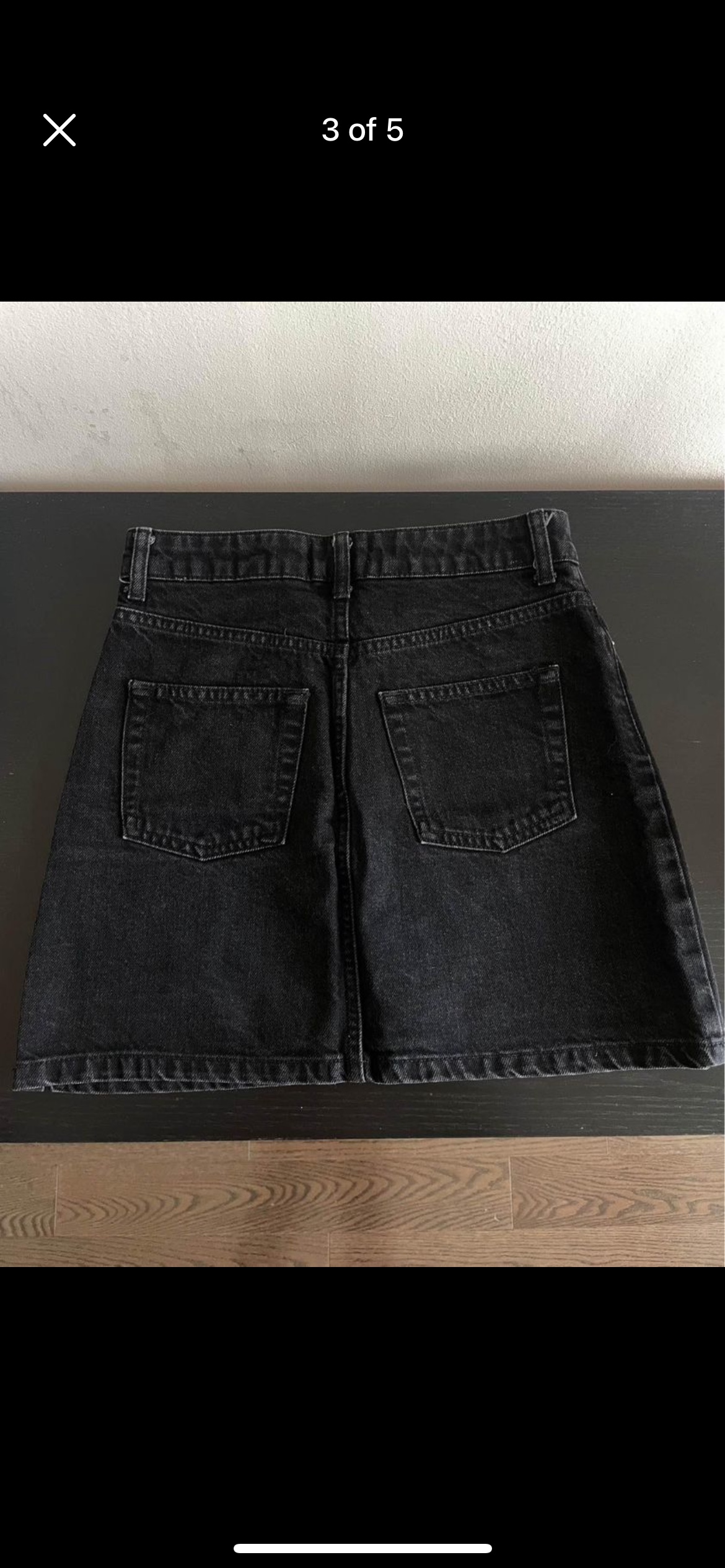 Topshop black denim skirt - Size 4 image indicator(3)
