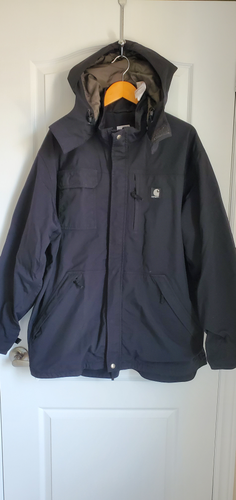 Carhartt Shoreline Coat Rain Jacket Waterproof Black XL