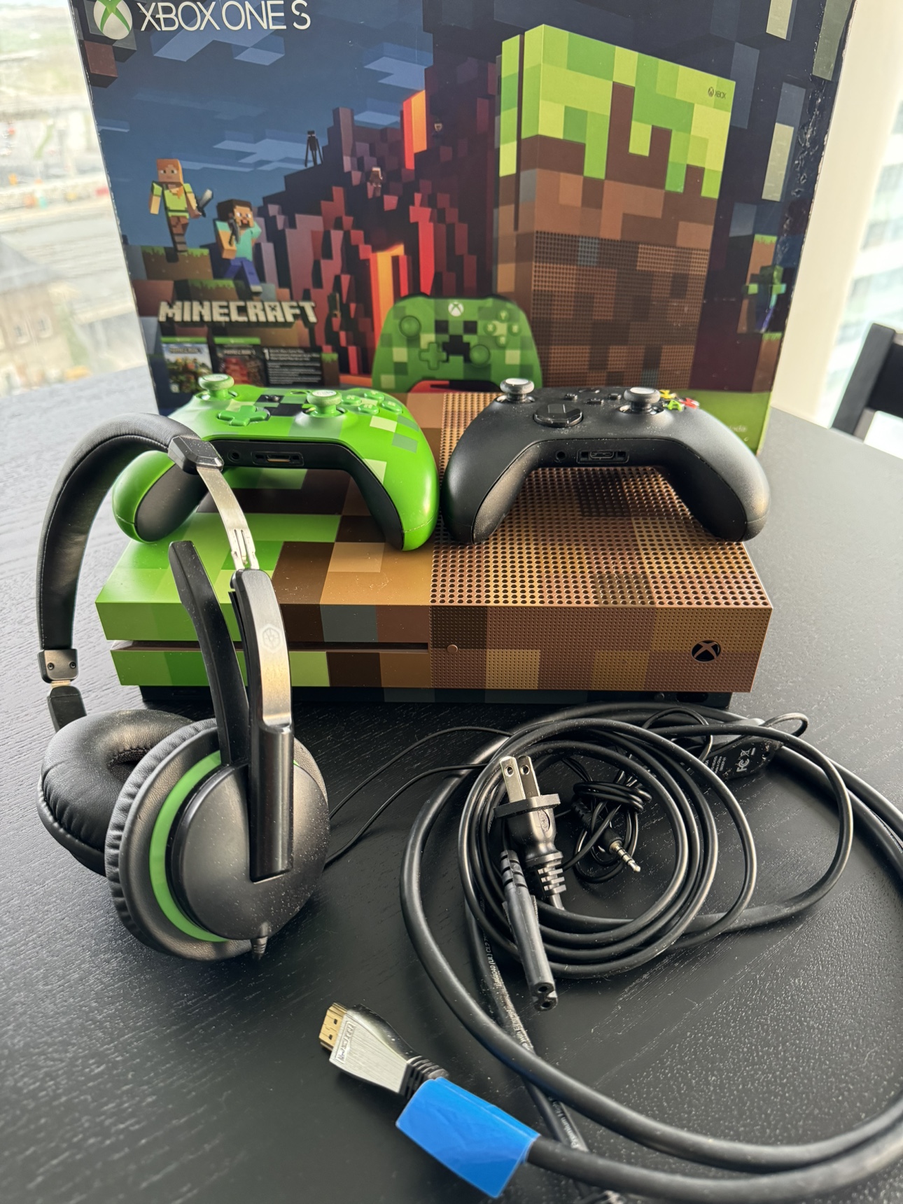 Xbox One S MineCraft Edition.