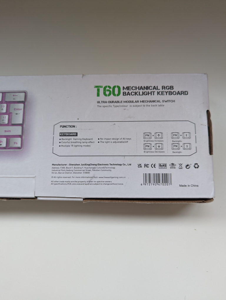 BNIB Mechanical RGB backlight keyboard - photo 3
