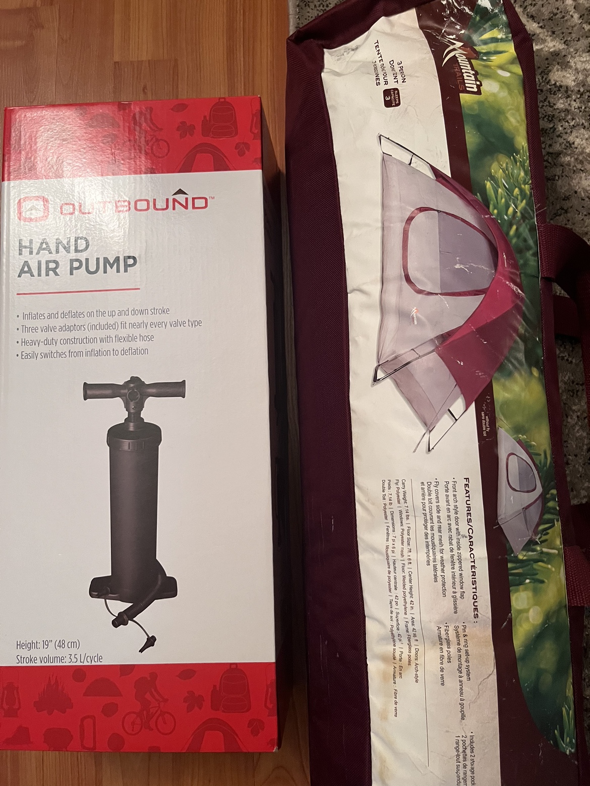 3 person dorm tent + hand air pump