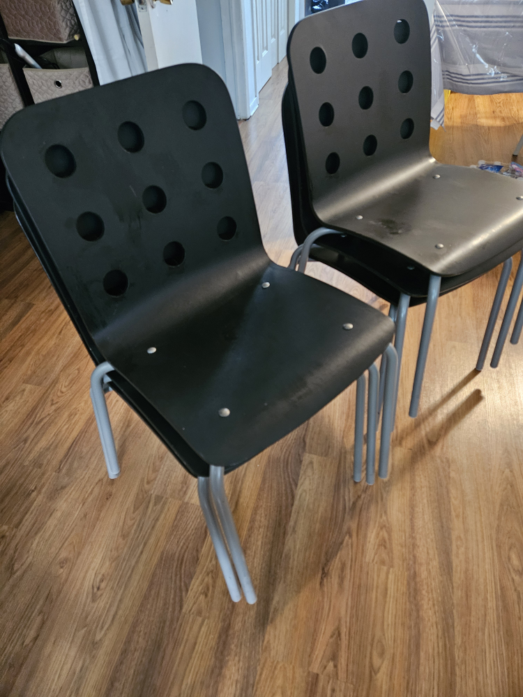 6 chairs black ikea
